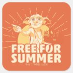 HARRY POTTER™ Dobby Free For Summer Square Sticker