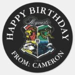 HARRY POTTER™ HOGWARTS™ Happy Birthday Classic Round Sticker