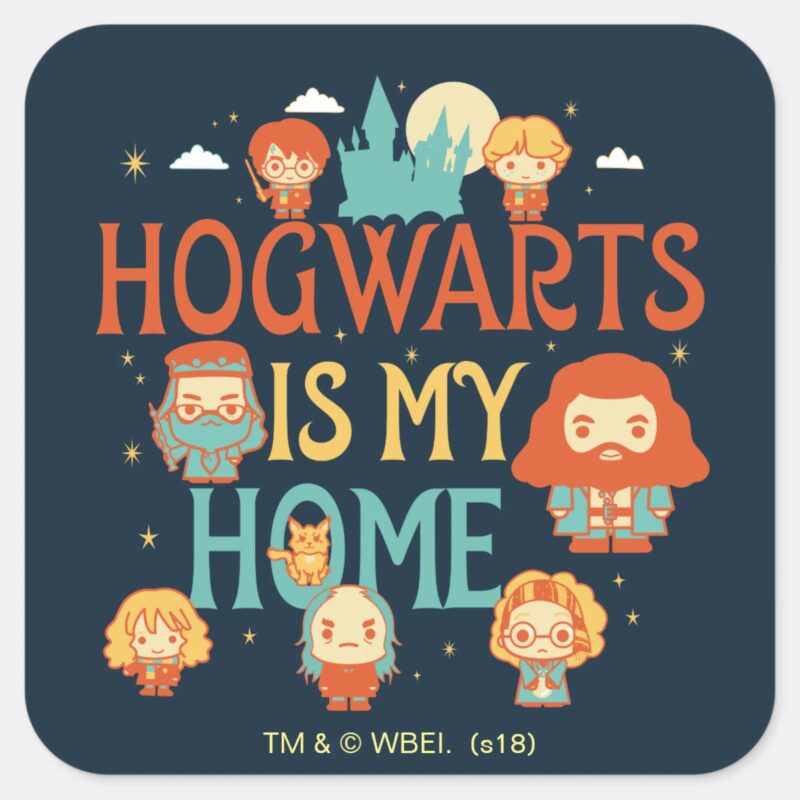 HARRY POTTER™ HOGWARTS™ IS MY HOME SQUARE STICKER HARRY POTTER™ HOGWARTS™ IS MY HOME SQUARE STICKER