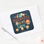 HARRY POTTER™ HOGWARTS™ IS MY HOME SQUARE STICKER