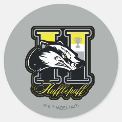 HARRY POTTER™ HUFFLEPUFF™ Athletic Badge Classic Round Sticker