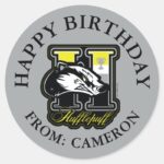 HARRY POTTER™ HUFFLEPUFF™ Happy Birthday Classic Round Sticker
