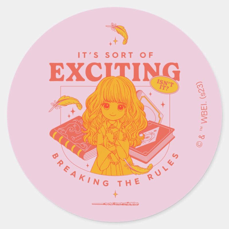 HARRY POTTER™ Hermione Granger Its Exciting Classic Round Sticker HARRY POTTER™ Hermione Granger Its Exciting Classic Round Sticker