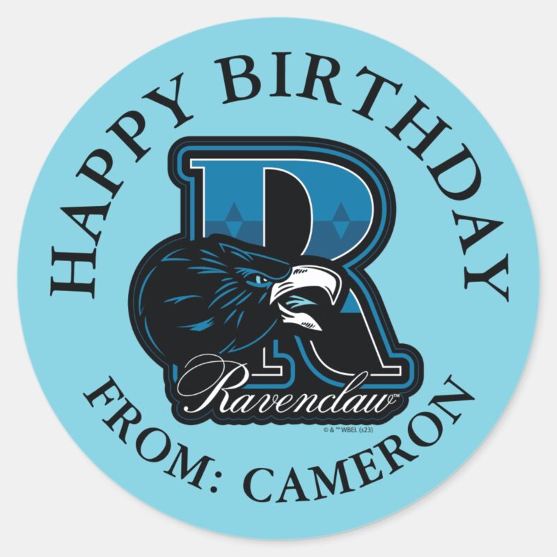 HARRY POTTER™ RAVENCLAW™ Happy Birthday Classic Round Sticker HARRY POTTER™ RAVENCLAW™ Happy Birthday Classic Round Sticker