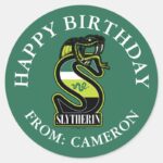 HARRY POTTER™ SLYTHERIN™ Happy Birthday Classic Round Sticker