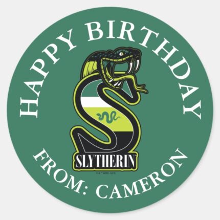 HARRY POTTER™ SLYTHERIN™ Happy Birthday Classic Round Sticker