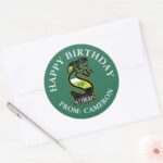 HARRY POTTER™ SLYTHERIN™ Happy Birthday Classic Round Sticker