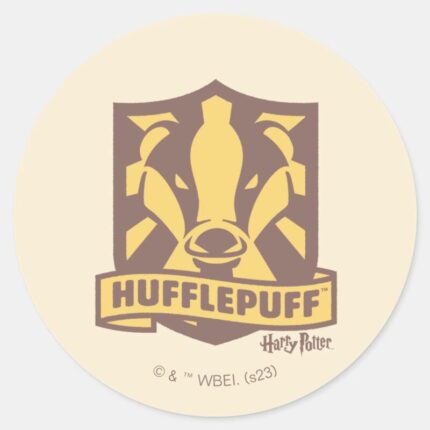 HARRY POTTER™ Summer Magic HUFFLEPUFF™ Crest Classic Round Sticker