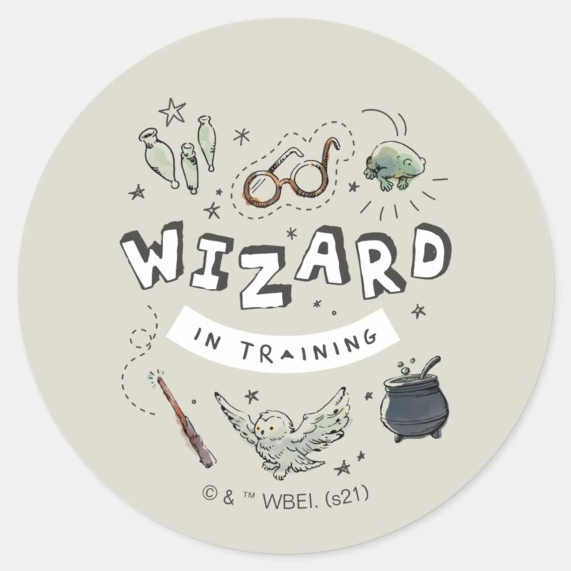 HARRY POTTER™ Wizard In Training Classic Round Sticker HARRY POTTER™ Wizard In Training Classic Round Sticker