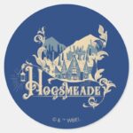 HOGSMEADE™ Vintage Village Graphic Classic Round Sticker