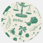 HOGWARTS™ Class Club Pattern Classic Round Sticker