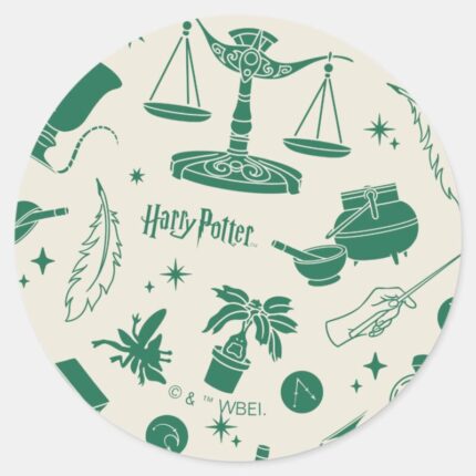HOGWARTS™ Class Club Pattern Classic Round Sticker