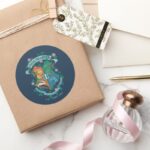 HOGWARTS™ Floral Crest Classic Round Sticker