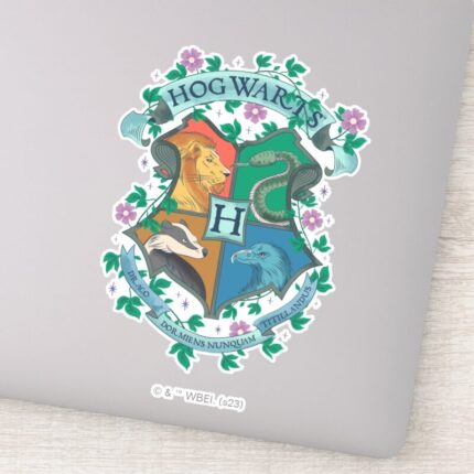 HOGWARTS™ Floral Crest Sticker