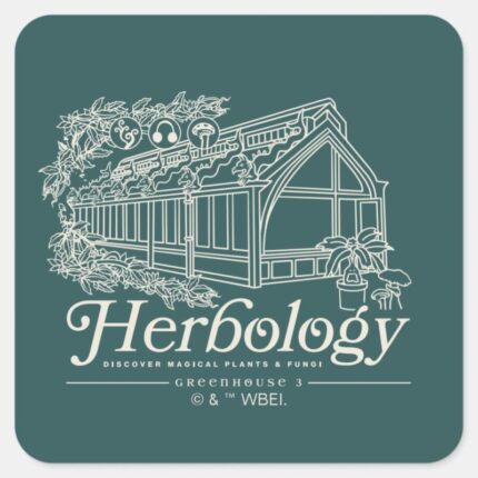 HOGWARTS™ Herbology Greenhouse Square Sticker