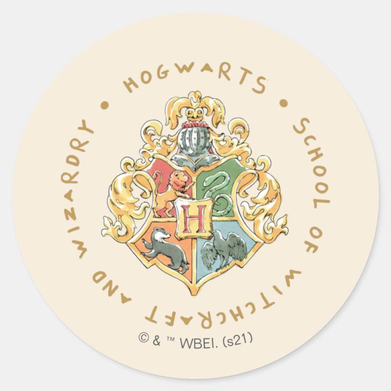 HOGWARTS™ School Of Witchcraft And Wizardry Classic Round Sticker HOGWARTS™ School Of Witchcraft And Wizardry Classic Round Sticker