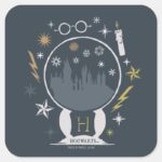 HOGWARTS™ Snow Globe Graphic Square Sticker