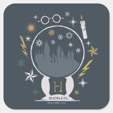 HOGWARTS™ Snow Globe Graphic Square Sticker
