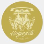HOGWARTS™ Winged Shield Graphic Classic Round Sticker