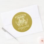 HOGWARTS™ Winged Shield Graphic Classic Round Sticker