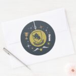 HUFFLEPUFF™ Holiday Bauble Graphic Classic Round Sticker