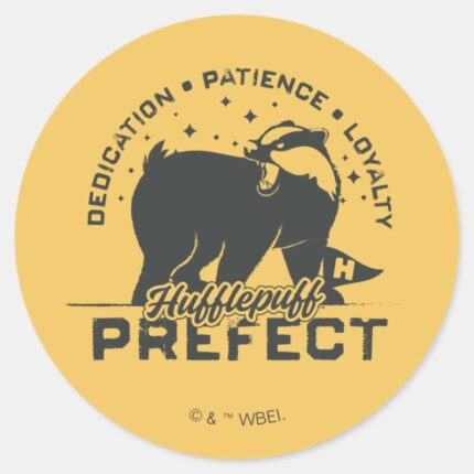 HUFFLEPUFF™ Prefect Badge Classic Round Sticker