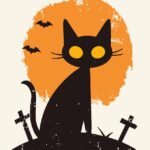 Halloween Black Cat Poster