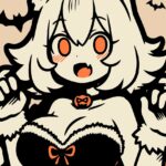 Halloween Chibi Werewolf Girl Poster