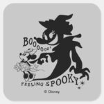 Halloween Minnie Boo Feeling Spooky Square Sticker