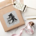 Halloween Minnie Boo Feeling Spooky Square Sticker