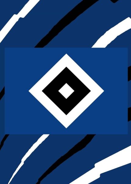 Hamburger Flag Logo Football Poster