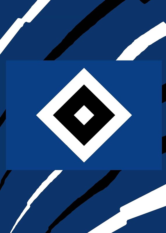 Hamburger Flag Logo Football Poster