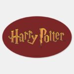 Hand Drawn Harry Potter Logo Oval Sticker
