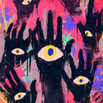 Hands With Eyes Hamsa Weirdore Poster