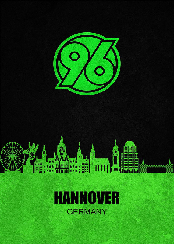 Hannover 96 City Skyline Poster