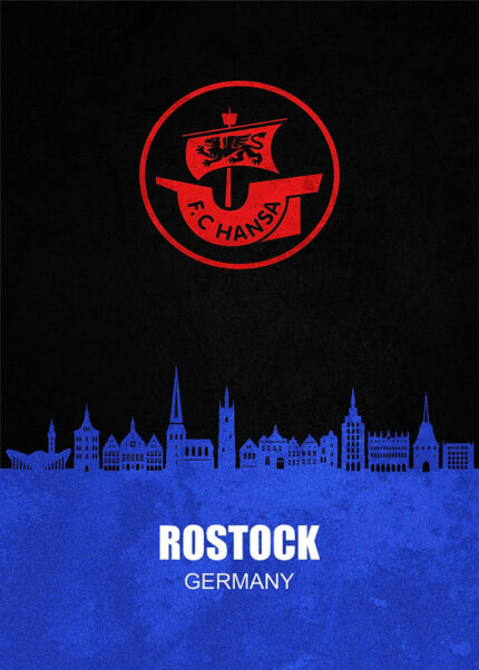 Hansa Rostock Skyline Poster