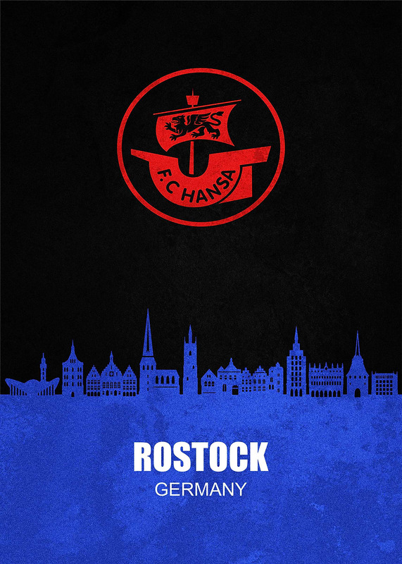 Hansa Rostock Skyline Poster