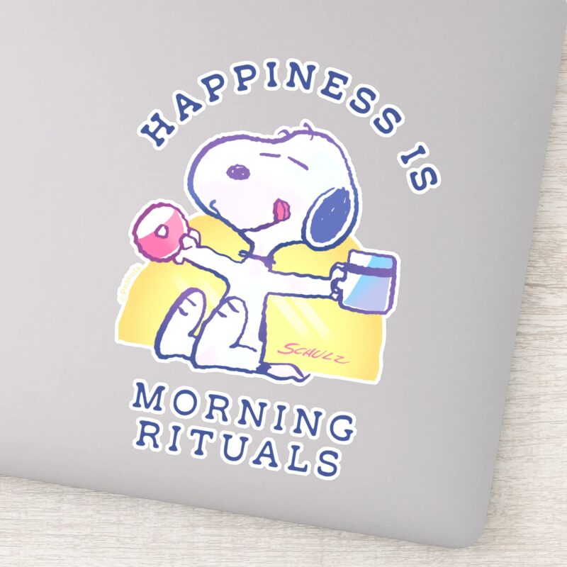Happiness Is Morning Rituals Sticker