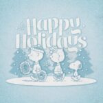 Happy Holidays Blues Peanuts Poster