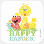 Happy Easter From Elmo Big Bird Square Sticker