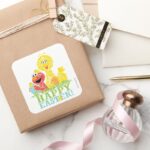 Happy Easter From Elmo Big Bird Square Sticker