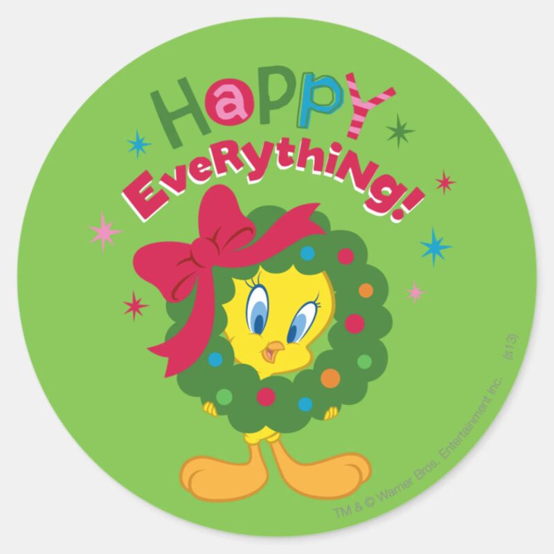 Happy Everything Classic Round Sticker Happy Everything Classic Round Sticker