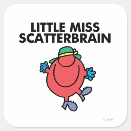 Happy Little Miss Scatterbrain Square Sticker