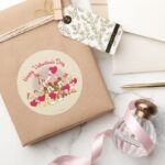 Happy Valentines Day Classic Round Sticker