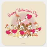 Happy Valentines Day Square Sticker