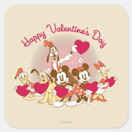 Happy Valentines Day Square Sticker