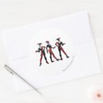 Harley Quinn All Sides Classic Round Sticker