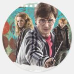 Harry Hermione And Ron 1 Classic Round Sticker