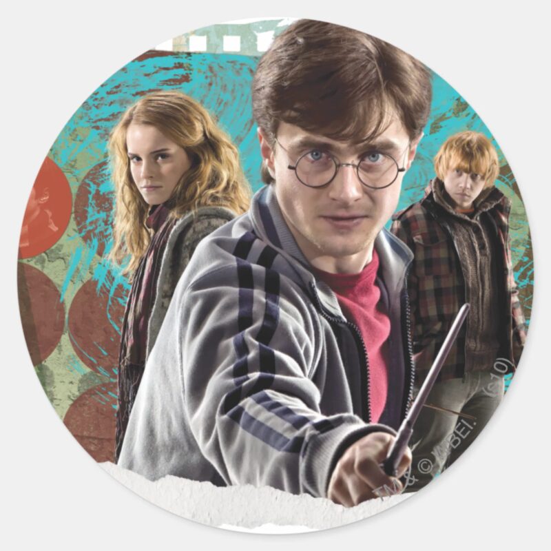 Harry Hermione And Ron 1 Classic Round Sticker Harry Hermione And Ron 1 Classic Round Sticker