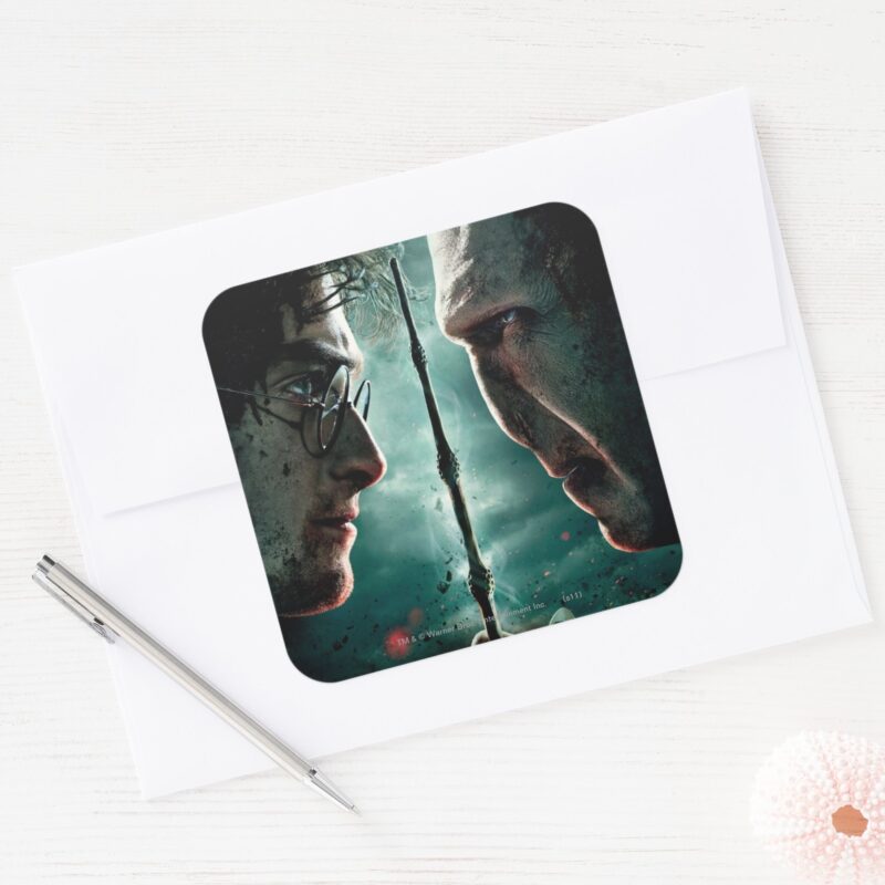 Harry Potter 7 Part 2 Harry Vs. Voldemort Square Sticker